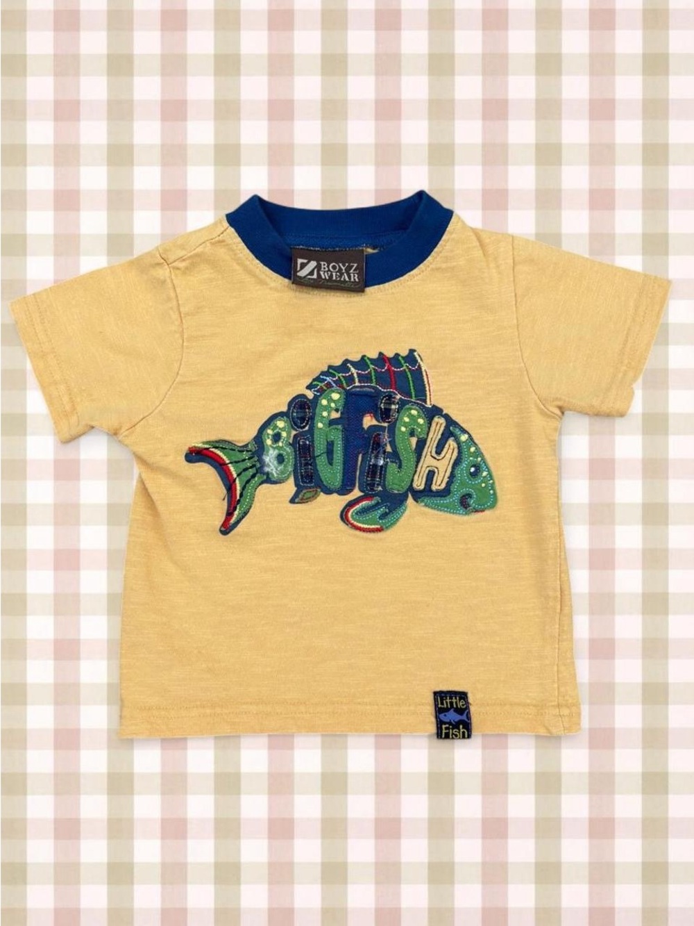 vintage boyz wear “big fish” embroidered infant shirt!!